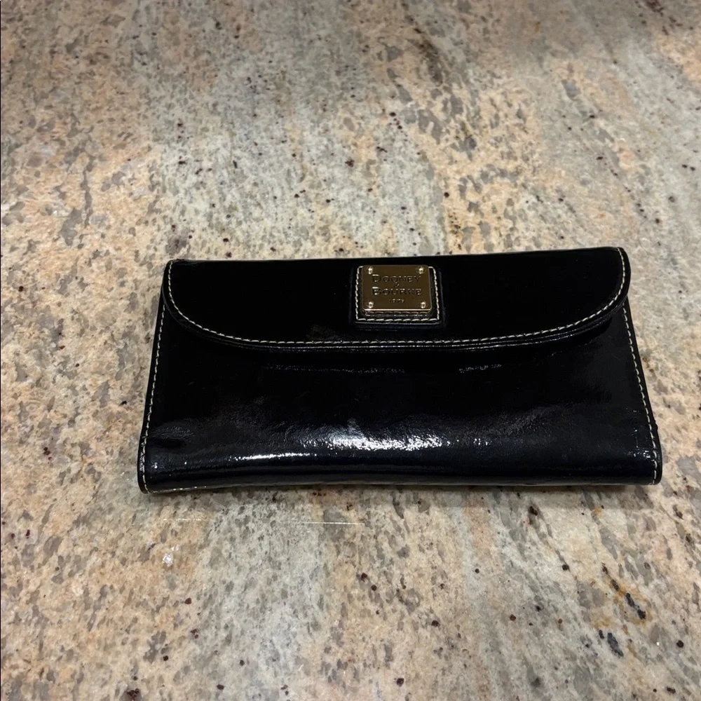 Dooney & Bourke Black Patent Leather Clutch